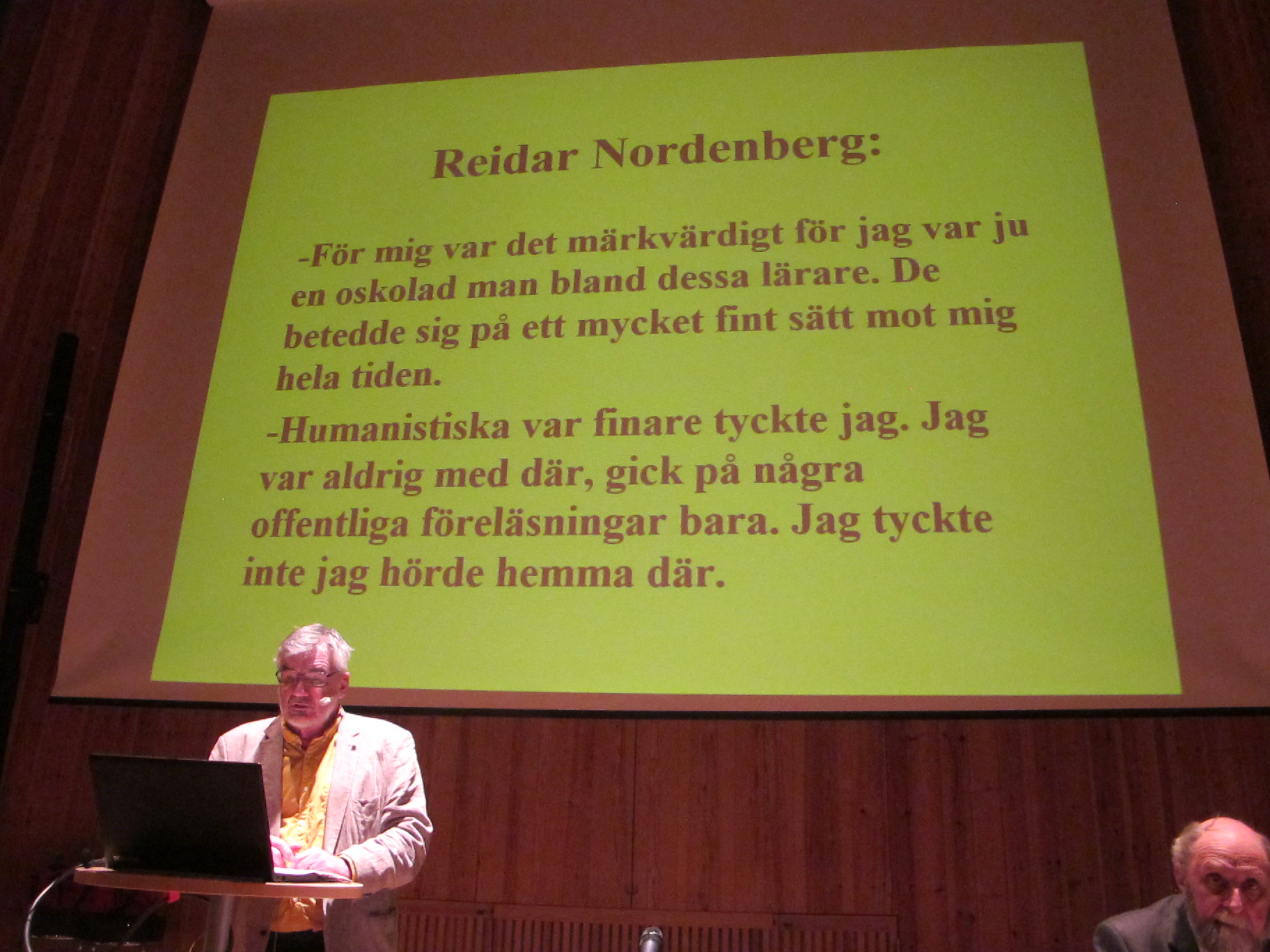 Bengt Schüllerqvist om Reidar Nordenberg